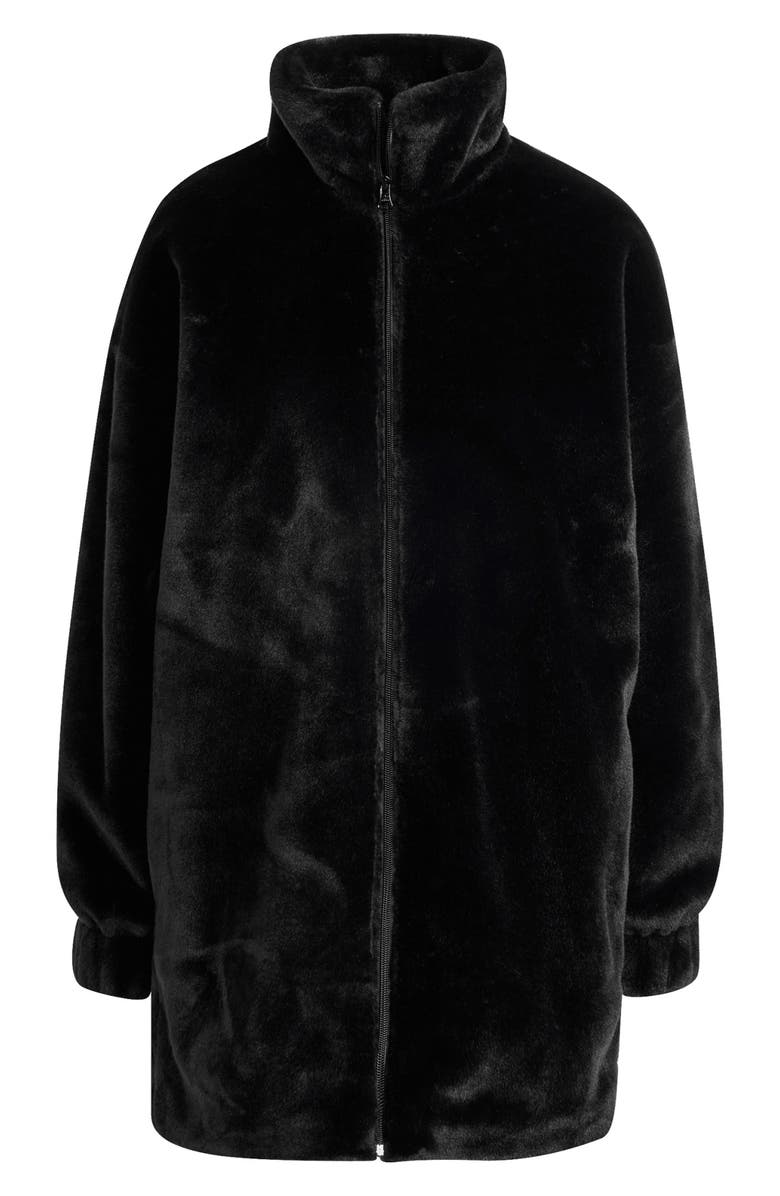 adidas Originals Originals Trefoil Faux Fur Jacket, Alternate, color, 