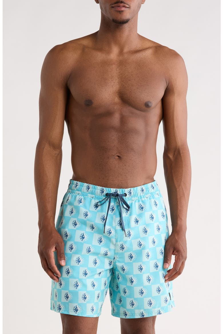 Mix Volley 17" Swim Trunks, Main, color, CRYSTAL SEAS