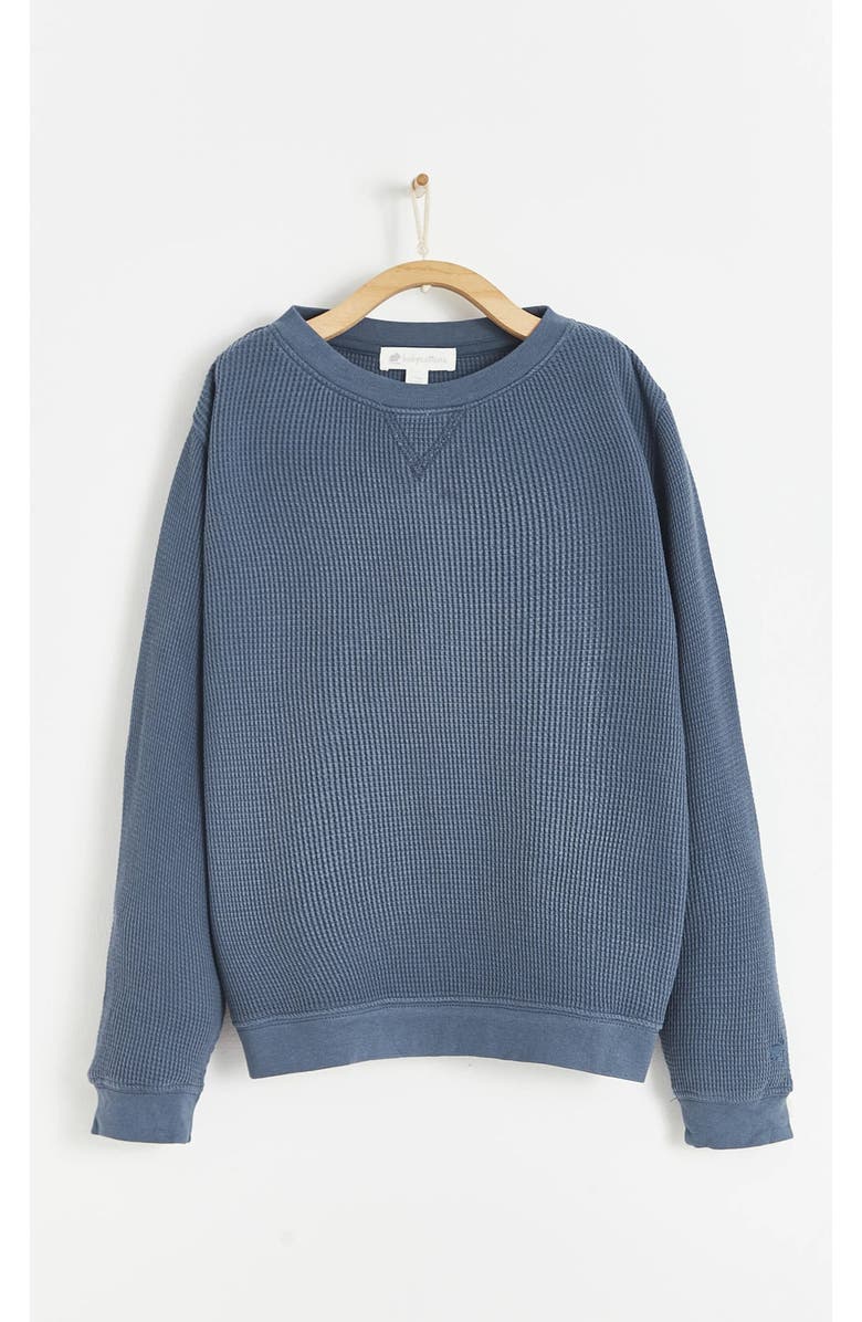 Babycottons Waffle Front Pocket Sweatshirt for Infant, Alternate, color, Blue-Graphite