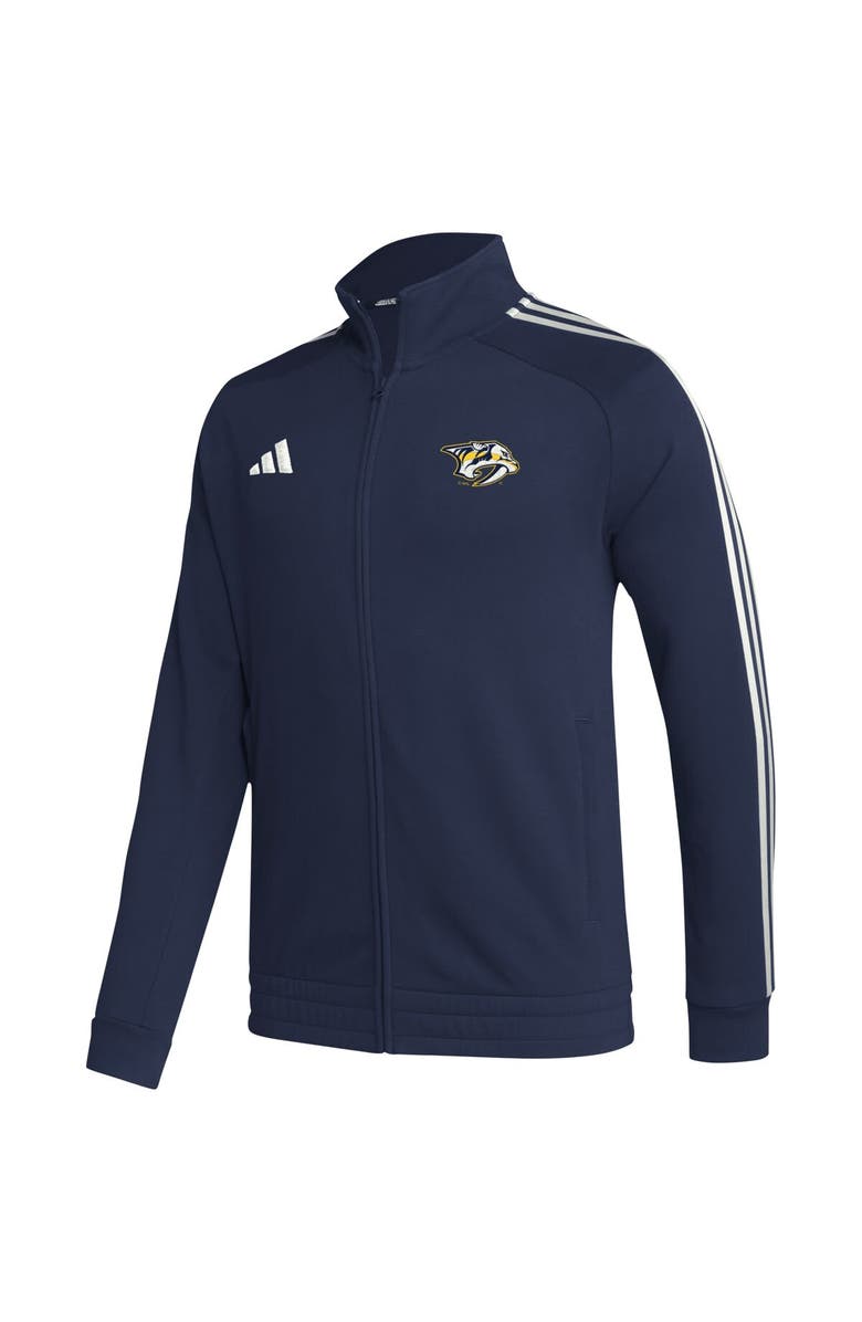 adidas Men's adidas  Navy Nashville Predators Raglan Full-Zip Track Jacket, Alternate, color, 