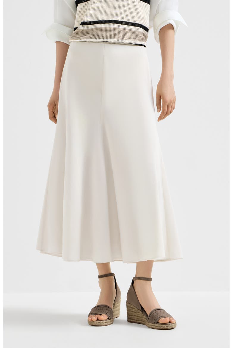 Cotton organza skirt, Alternate, color, Milk