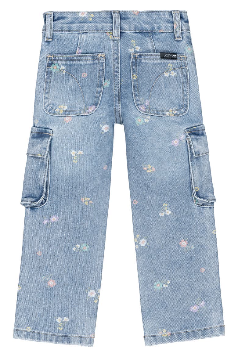 Kids' Lara Floral Straight Leg Cargo Jeans, Alternate, color, BLEACH WASH 130