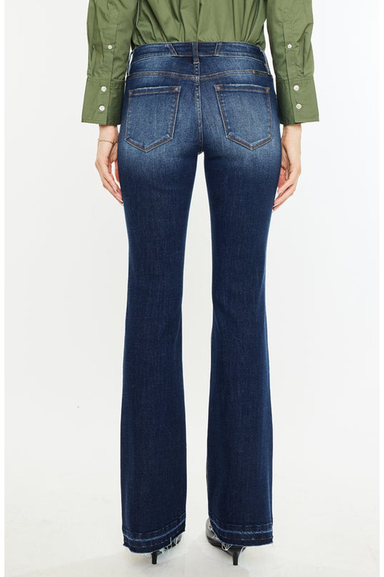 Rowan Mid Rise Flare Jeans, Alternate, color, Dark Wash