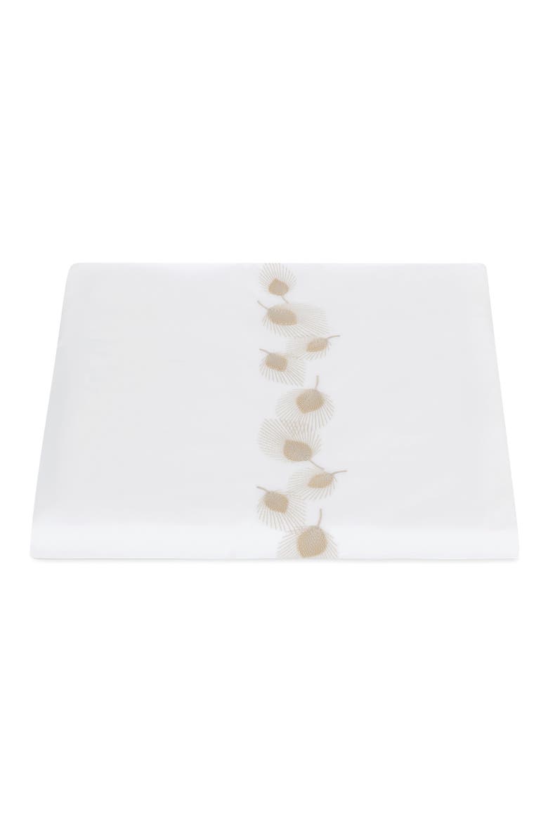 Feather Embroidered Duvet Cover, Main, color, CHAMPAGNE