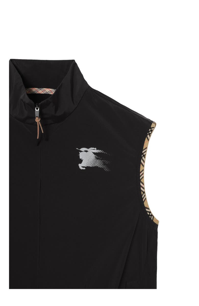 Burberry Nylon Gilet, Alternate, color, Black