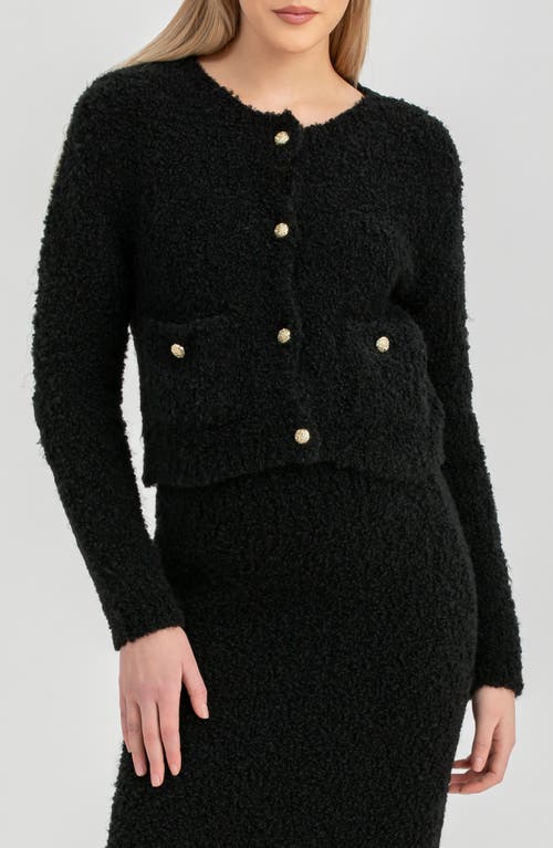 Pietro Brunelli Maternity The Courchevel Bouclé Maternity Sweater Jacket In Black