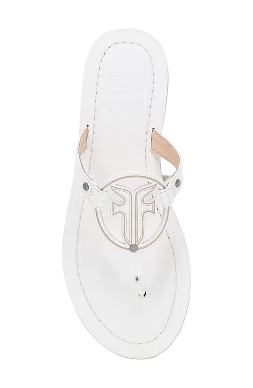 Frye Taylor Logo Sandal In White