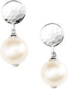 John Hardy Hammered Dot Pearl Drop Earrings