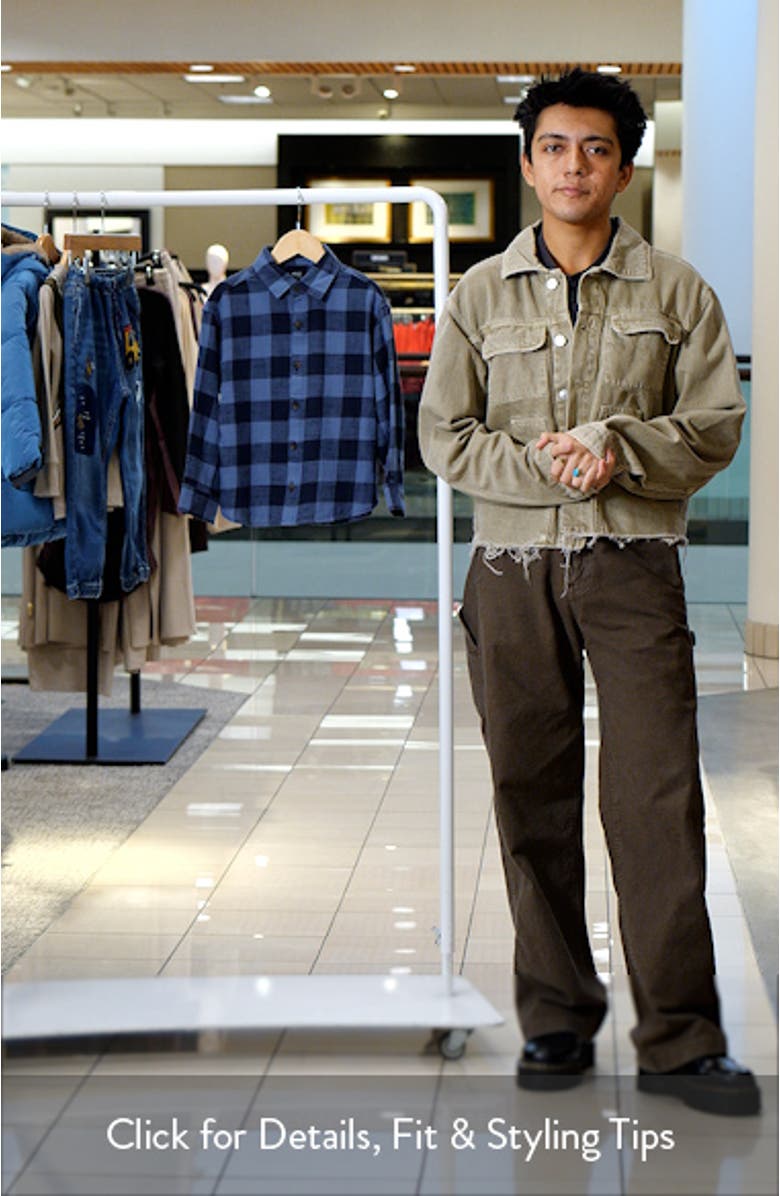Kids' Plaid Cotton Button-Up Shirt, sales video thumbnail