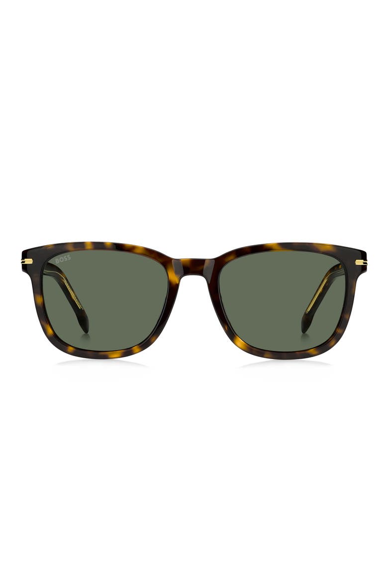 54mm Square Sunglasses, Main, color, HAVANA