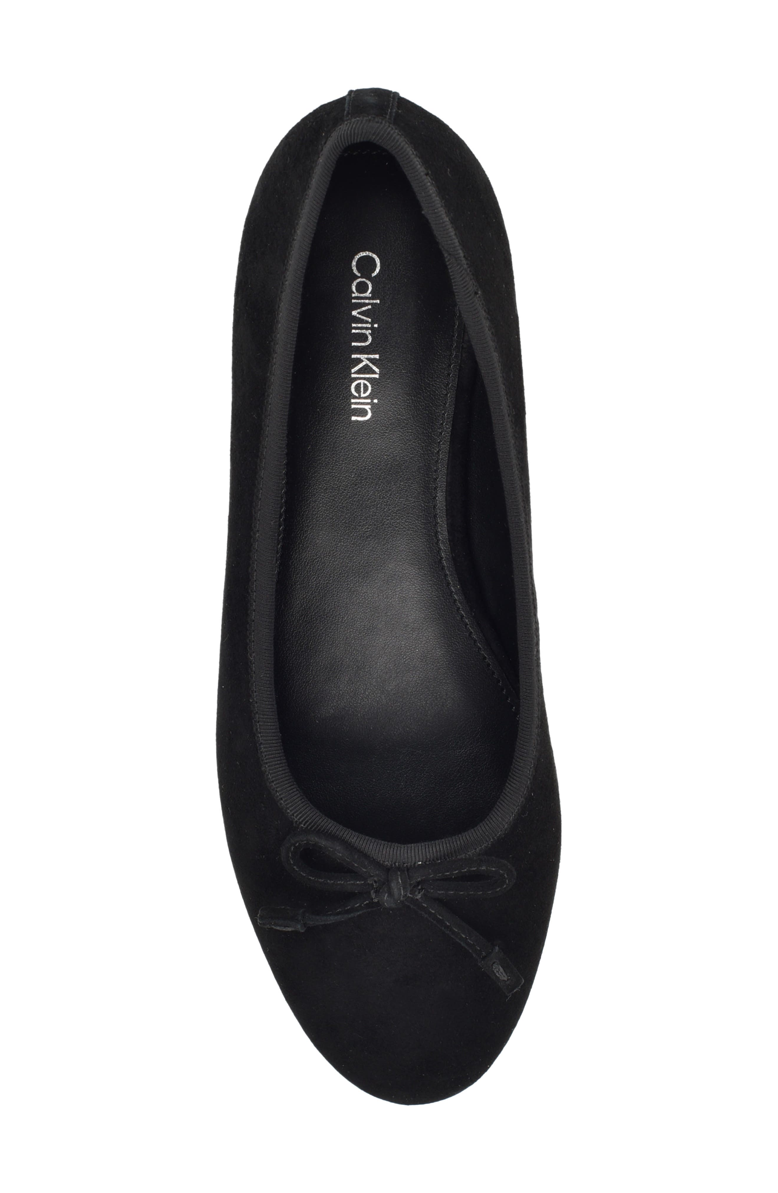 Calvin Klein Cyrie Bow Embellished Ballet Flat, Alternate, color, 