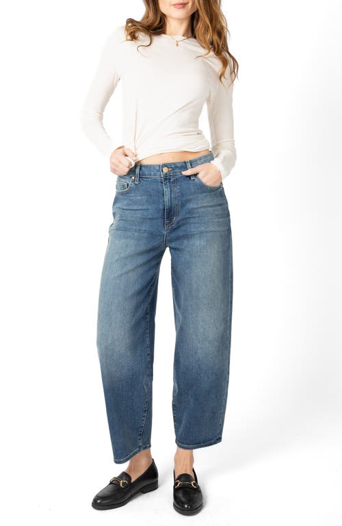 Fidelity Denim Delilah Barrel Crop Jean In Blue