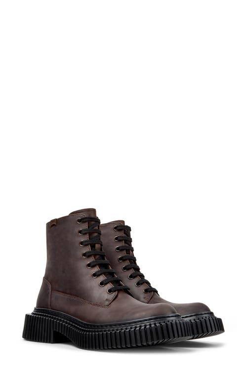 Camper Pix Berlin Lace-up Boots In Brown