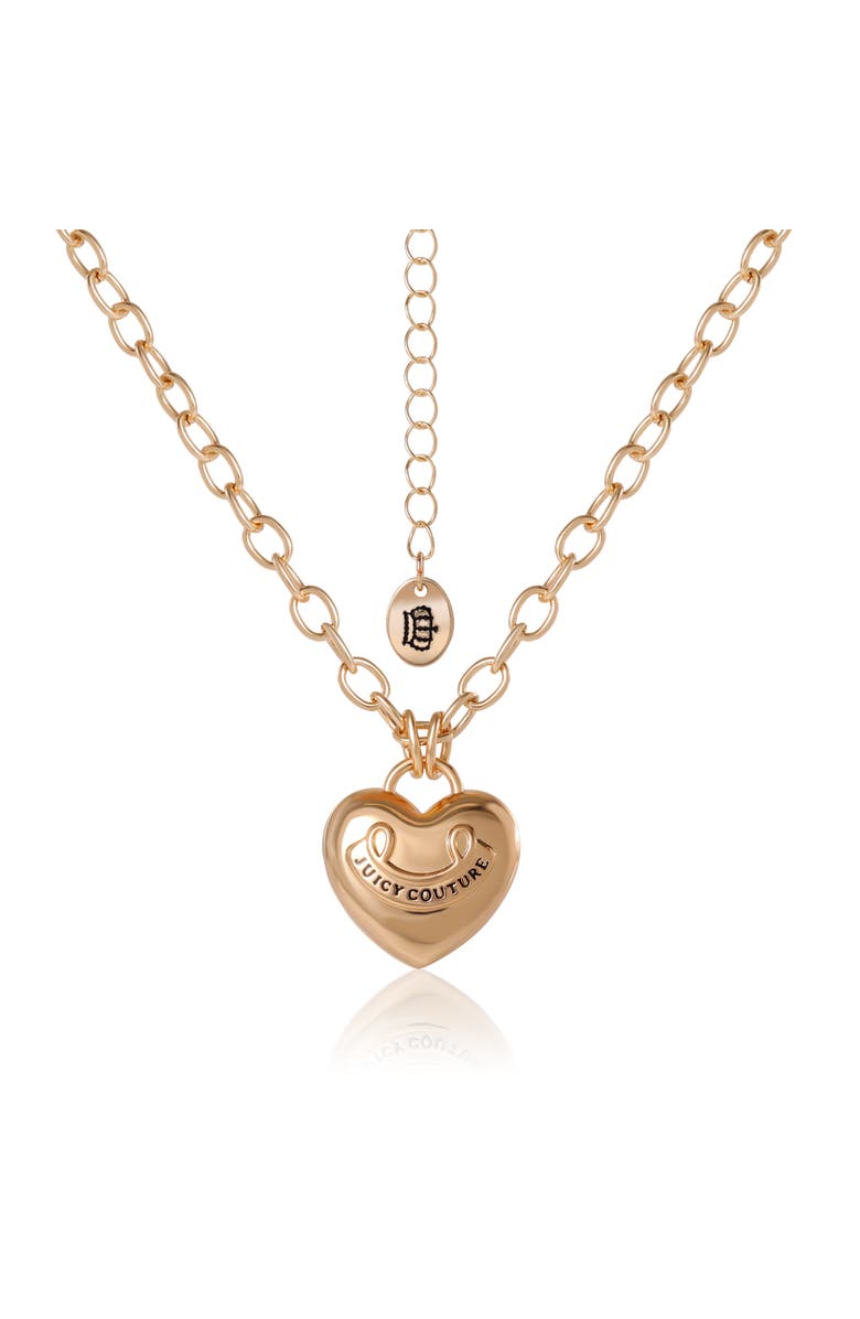 Juicy Couture Gold-Tone Heart Pendant Necklace, Alternate, color, 
