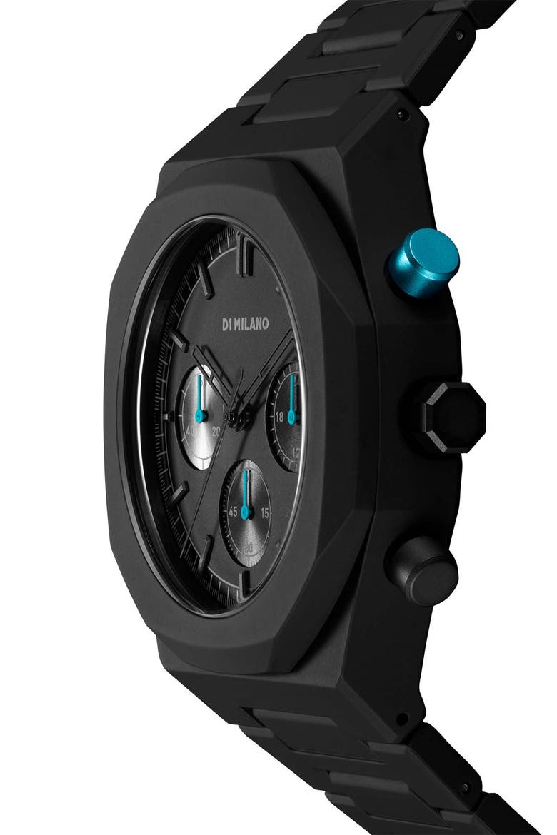Polychrono Bracelet Watch, 40.5mm, Alternate, color, BLACK