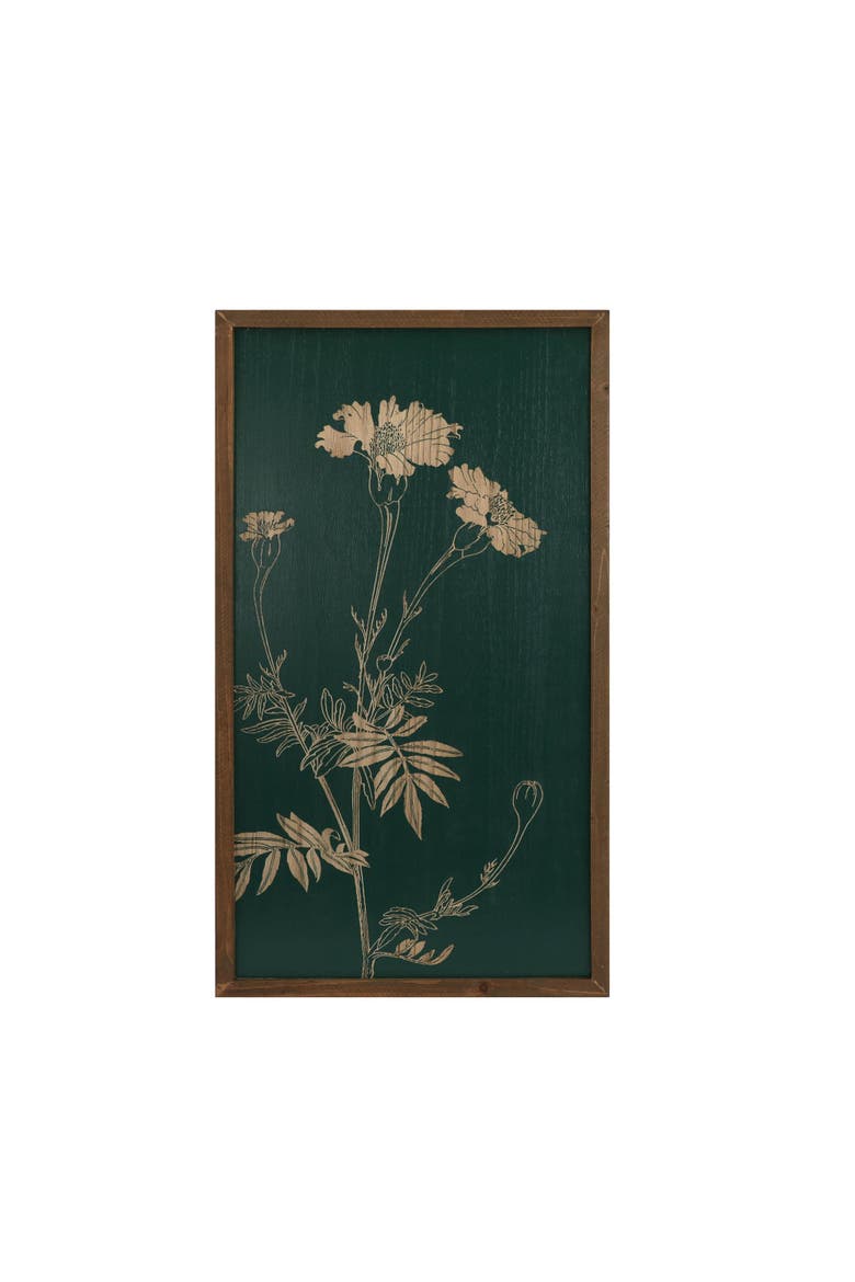 Floral Wall Décor, Main, color, Black