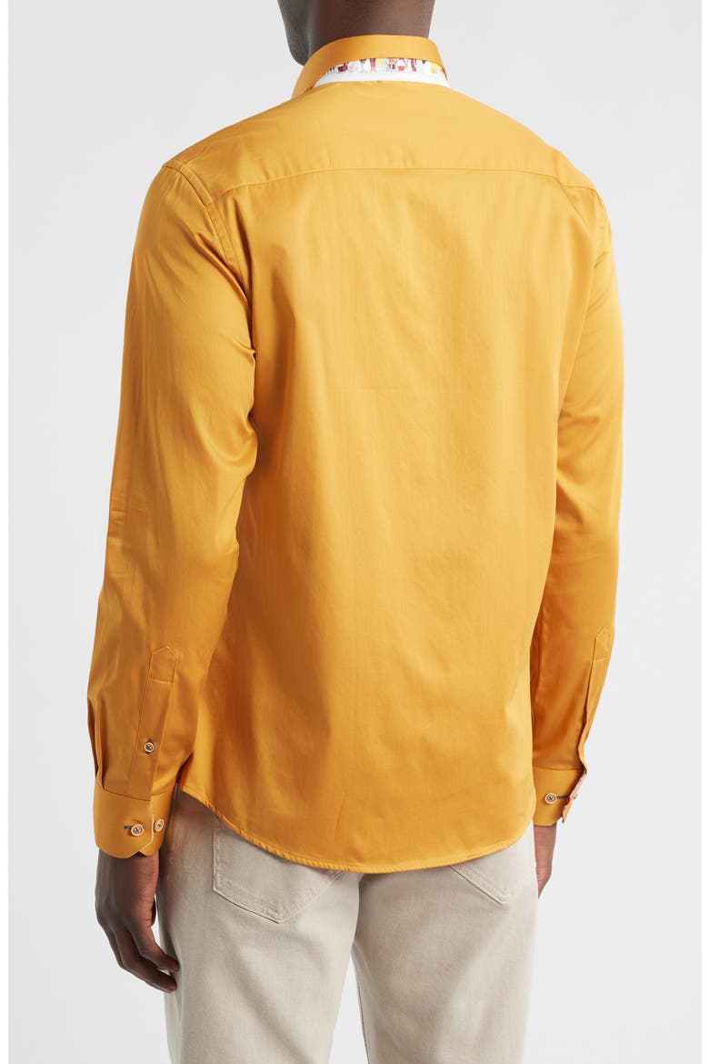Sinai Collection Luxe Cotton Dress Shirt, Alternate, color, MUSTARD