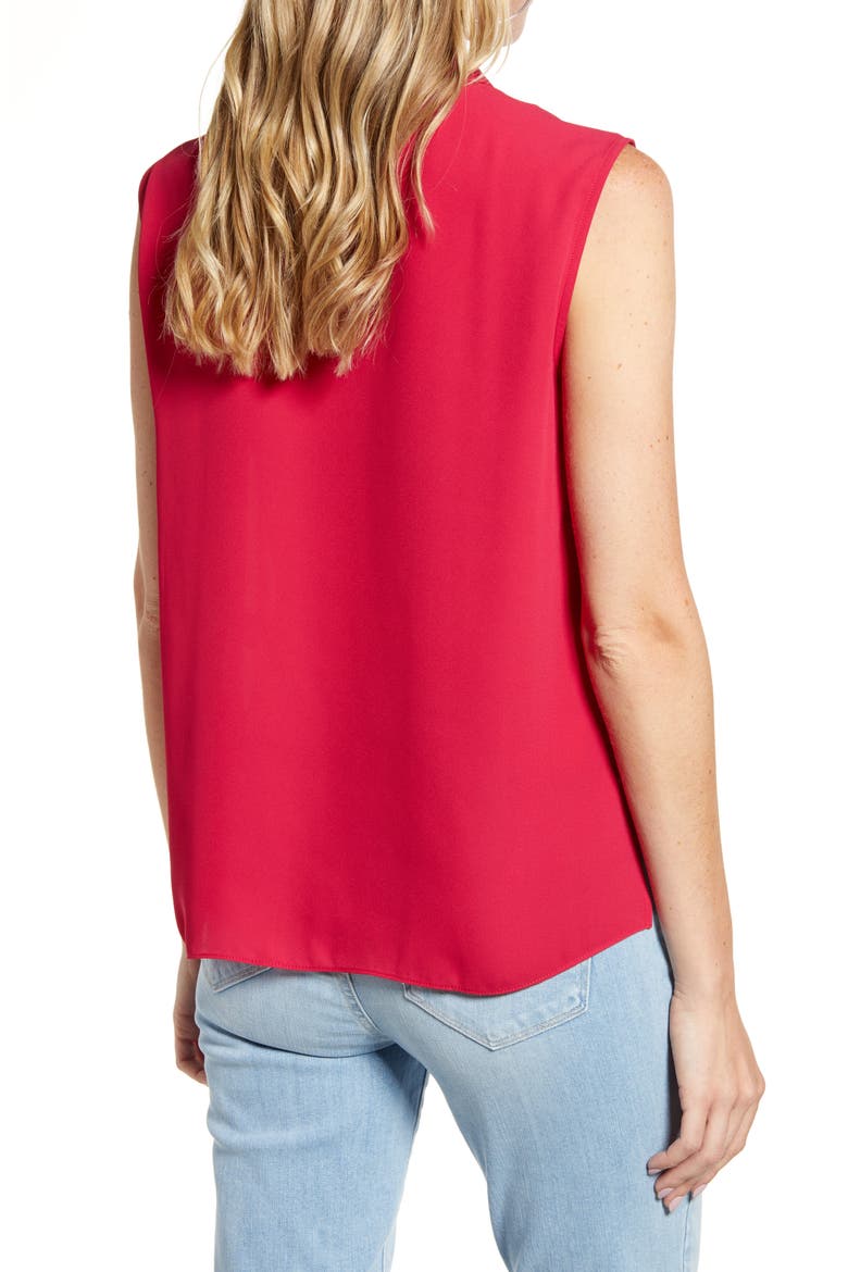 Twist Front Top, Alternate, color, RED CERISE