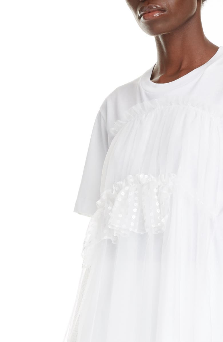 Simone Rocha Sequin Tulle Panel T-Shirt, Alternate, color, 
