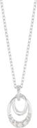 Estella Bartlett Oval Interlinked Cubic Zirconia Pendant Necklace