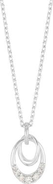 Estella Bartlett Oval Interlinked Cubic Zirconia Pendant Necklace