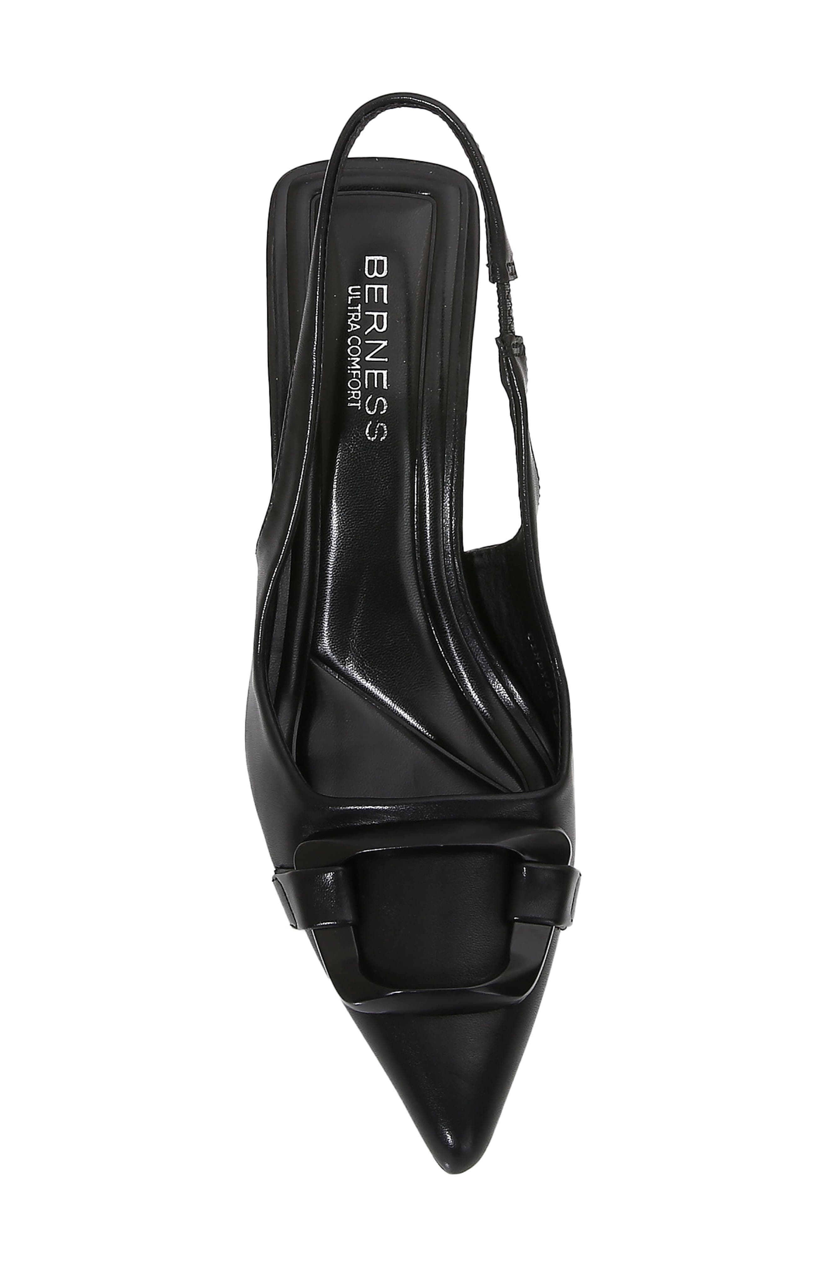 BERNESS Buckled Pointed Toe Slingback Pump, Alternate, color, Black