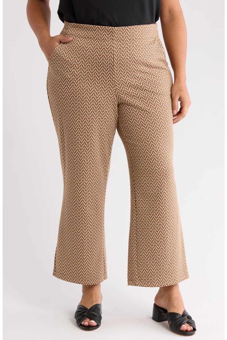 Double Knit Wide Leg Pants, Main, color, VICUNA/ CREAM