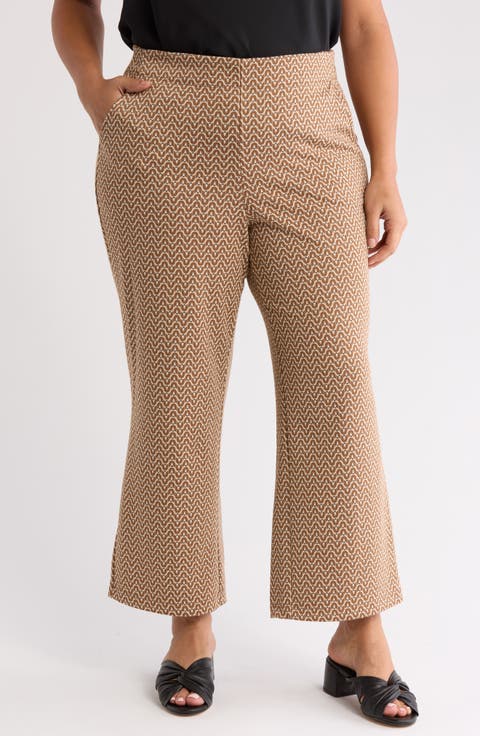 Double Knit Wide Leg Pants (Plus)