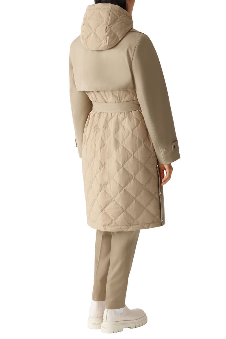Siobhan Down Trench Coat with Removable Bib, Alternate, color, LIGHT CAMEL