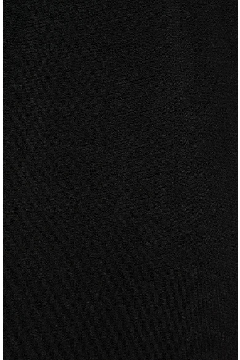 Tie Neck Long Sleeve Top, Alternate, color, BLACK