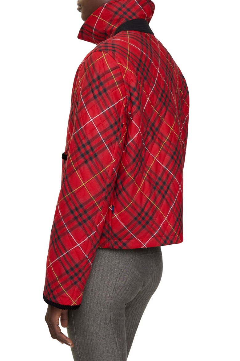 Oldham Check Quilted Barn Jacket, Alternate, color, POPPY IP CHECK