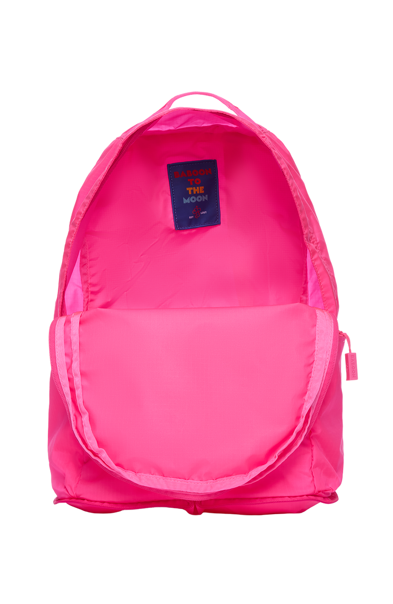 Baboon to the Moon Packable Backpack, Alternate, color, Hyper Pink