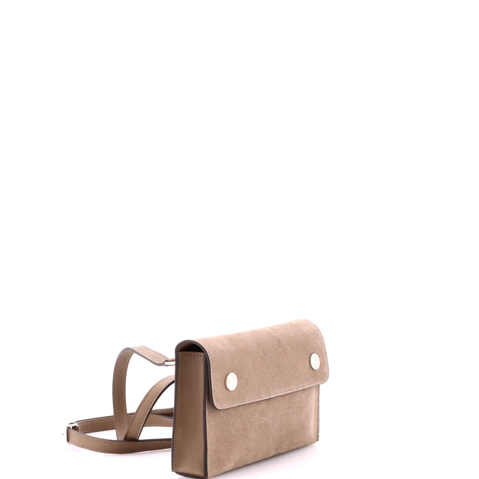 Pre-Owned Hermes Hermesnap Wallet Bag Grizzly and Swift, Alternate, color, Etoupe