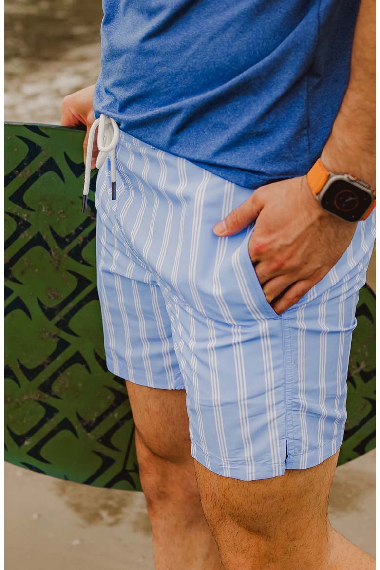 Men's 4 Way Stretch Swim Short, Alternate, color, Ocean Drive