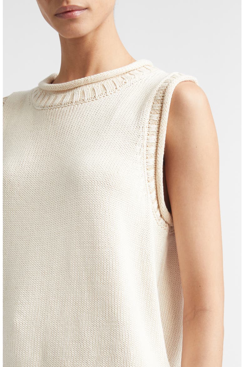 Effy Boxy Linen & Silk Blend Sweater Vest, Alternate, color, NATURAL