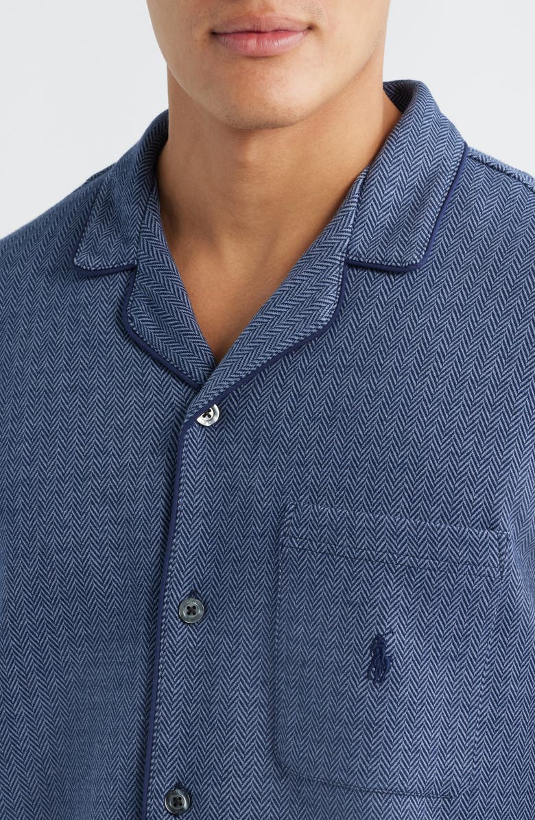 Polo Ralph Lauren Long Sleeve Pajama Top, Alternate, color, Cruise Navy