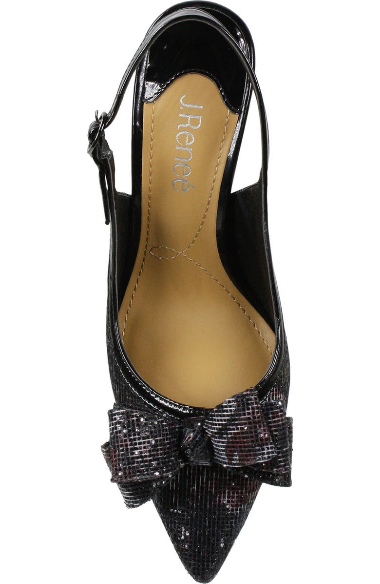 J. Reneé Charise Bow Pointed Toe Slingback Pump, Alternate, color,
