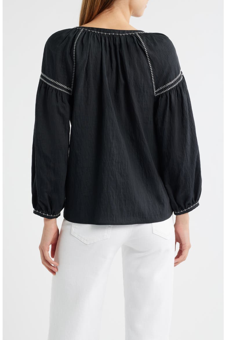 Vasia Embroidered Top, Alternate, color, BLACK