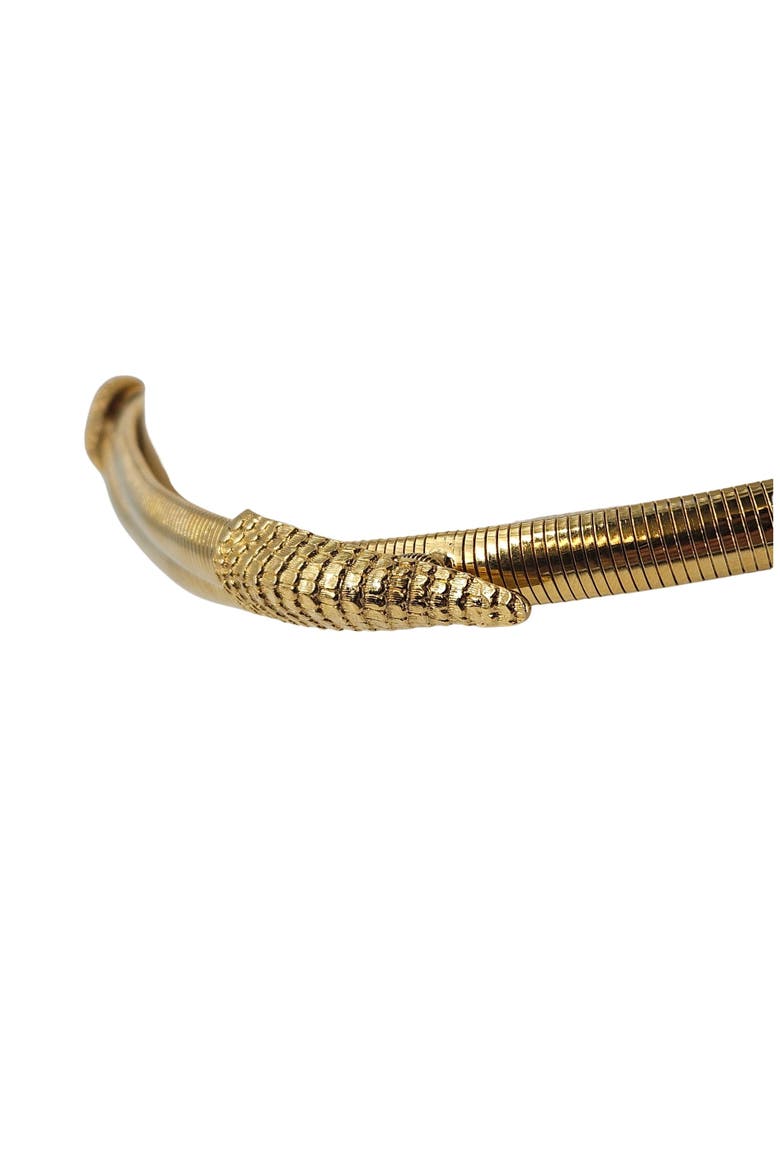 Vintage 70's Gold Snake Serpent Sculptural Belt, Alternate, color, Gold