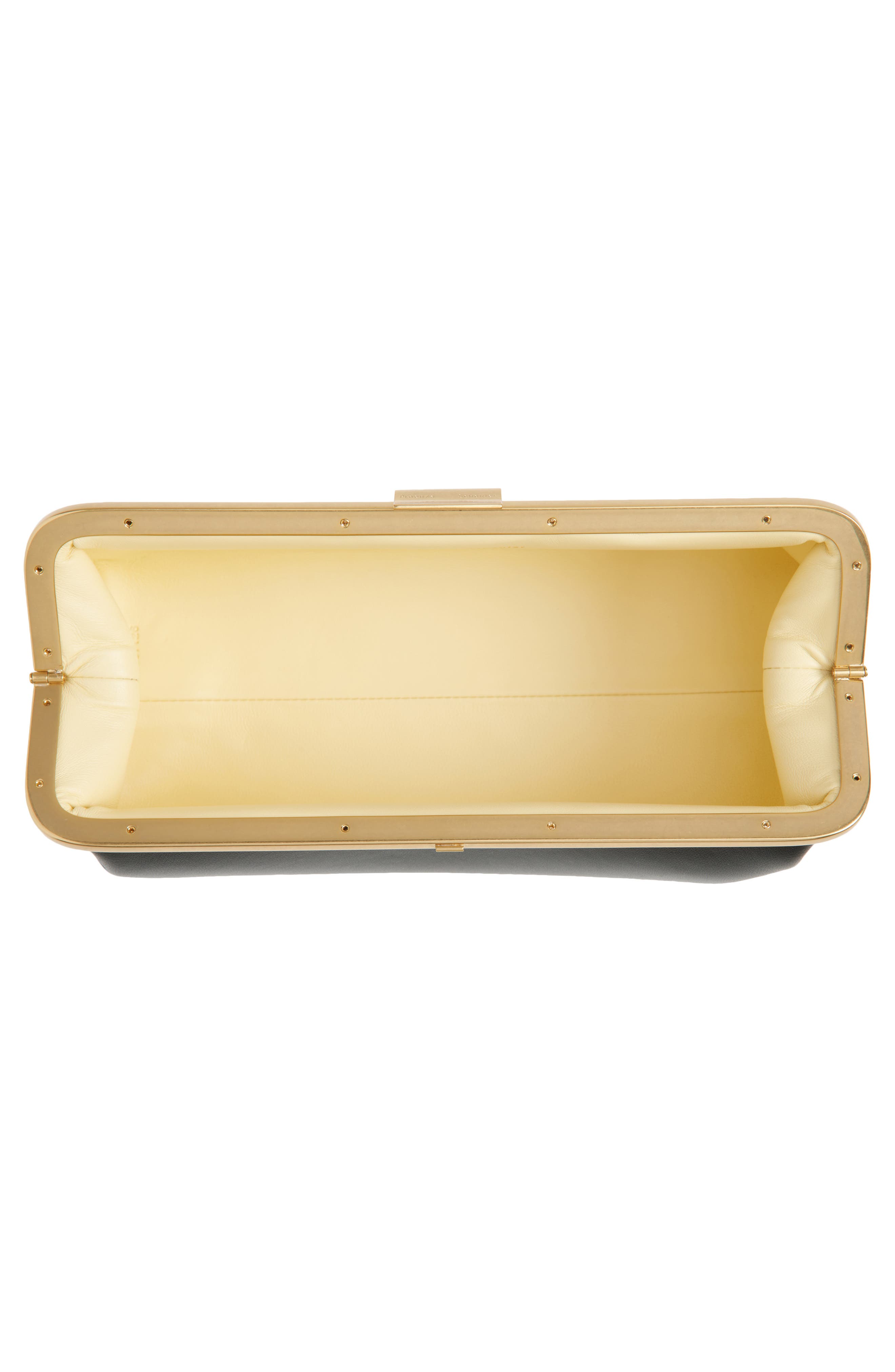 Proenza Schouler Armory Leather Clutch, Alternate, color, Black