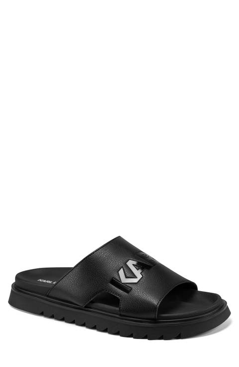 Charlot Front 3D Logo Banded Slide Sandal (Men)
