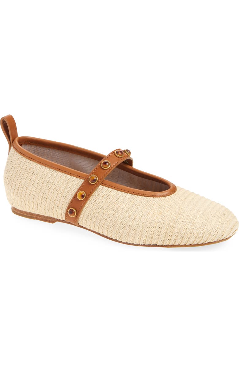 rag & bone Cabochon Spire Mary Jane Flat, Main, color, Natural