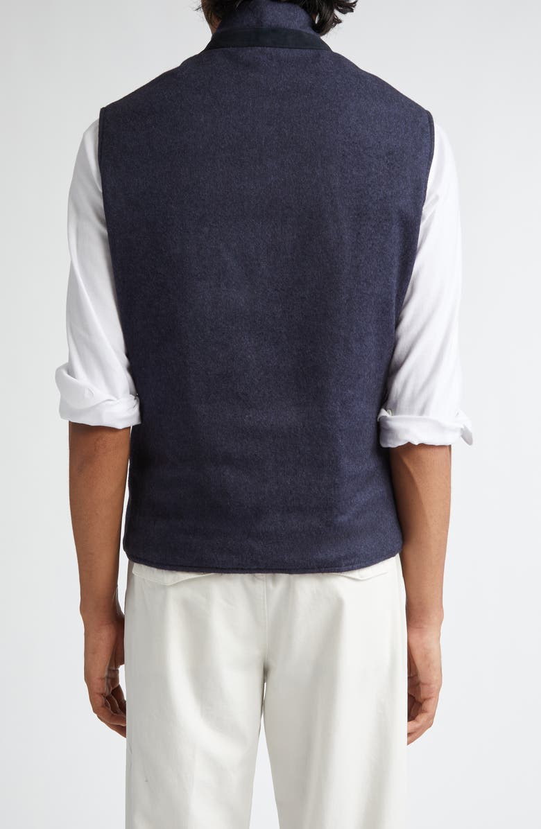 Eleventy Reversible Silk & Cashmere Vest, Alternate, color, Blue Sand