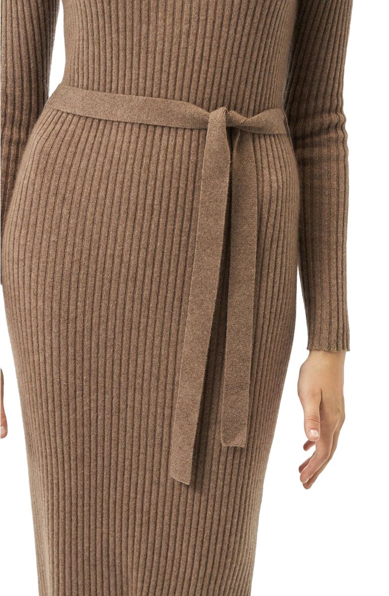 GOBI Mongolian Cashmere Cashmere Knit Dress with Belt, Alternate, color,