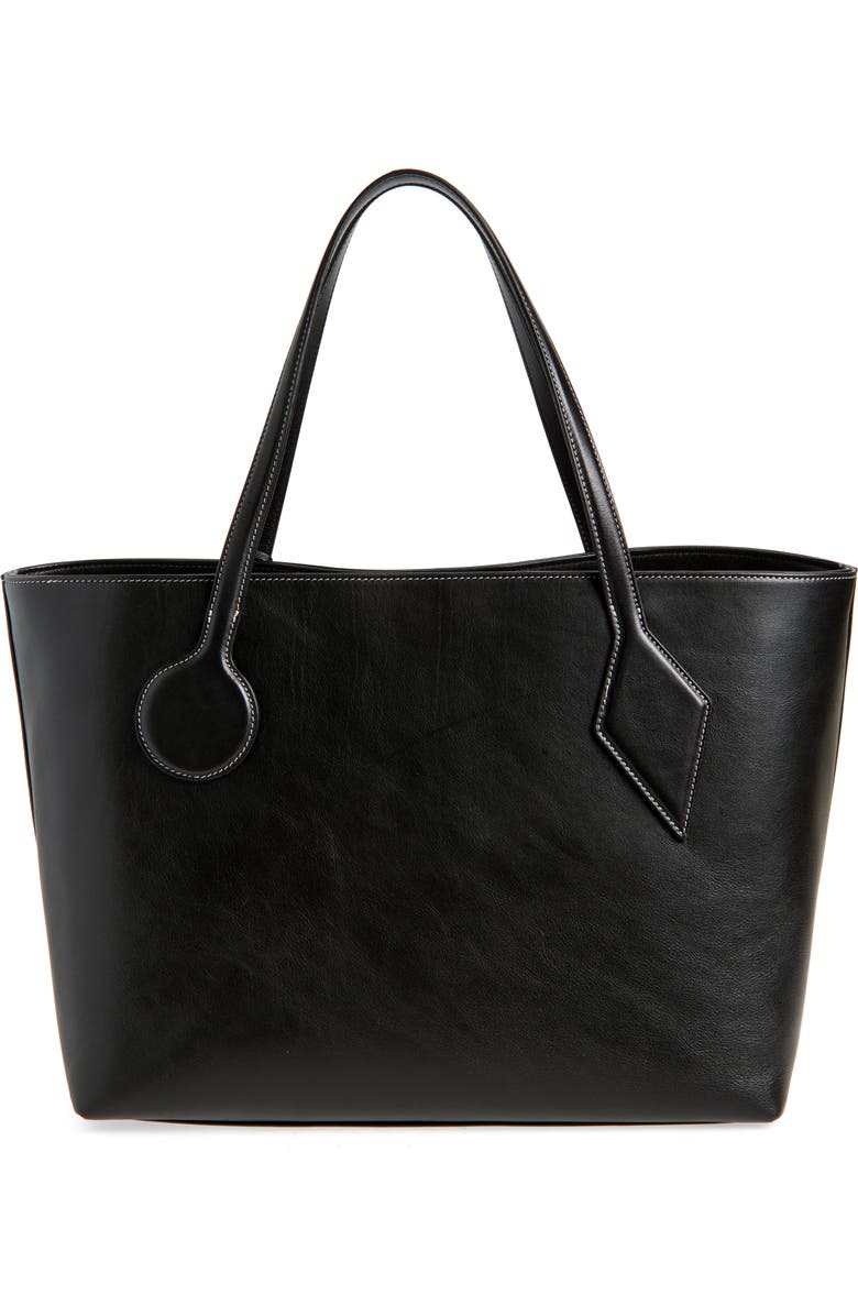 LIFFNER Large Sprout Leather Tote, Alternate, color, Black