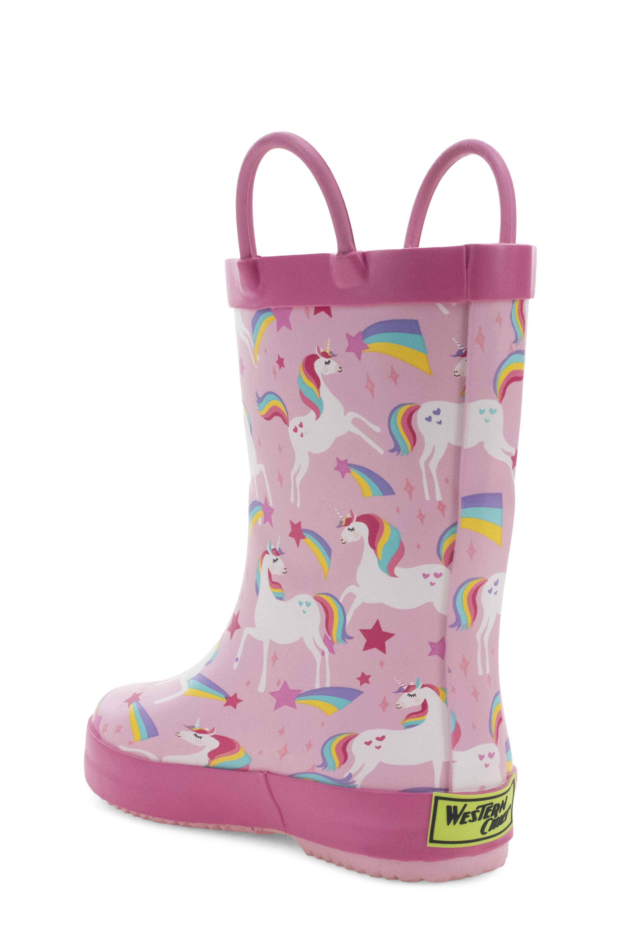 Kids' Unicorn Sparkle Rain Boot, Alternate, color, PINK