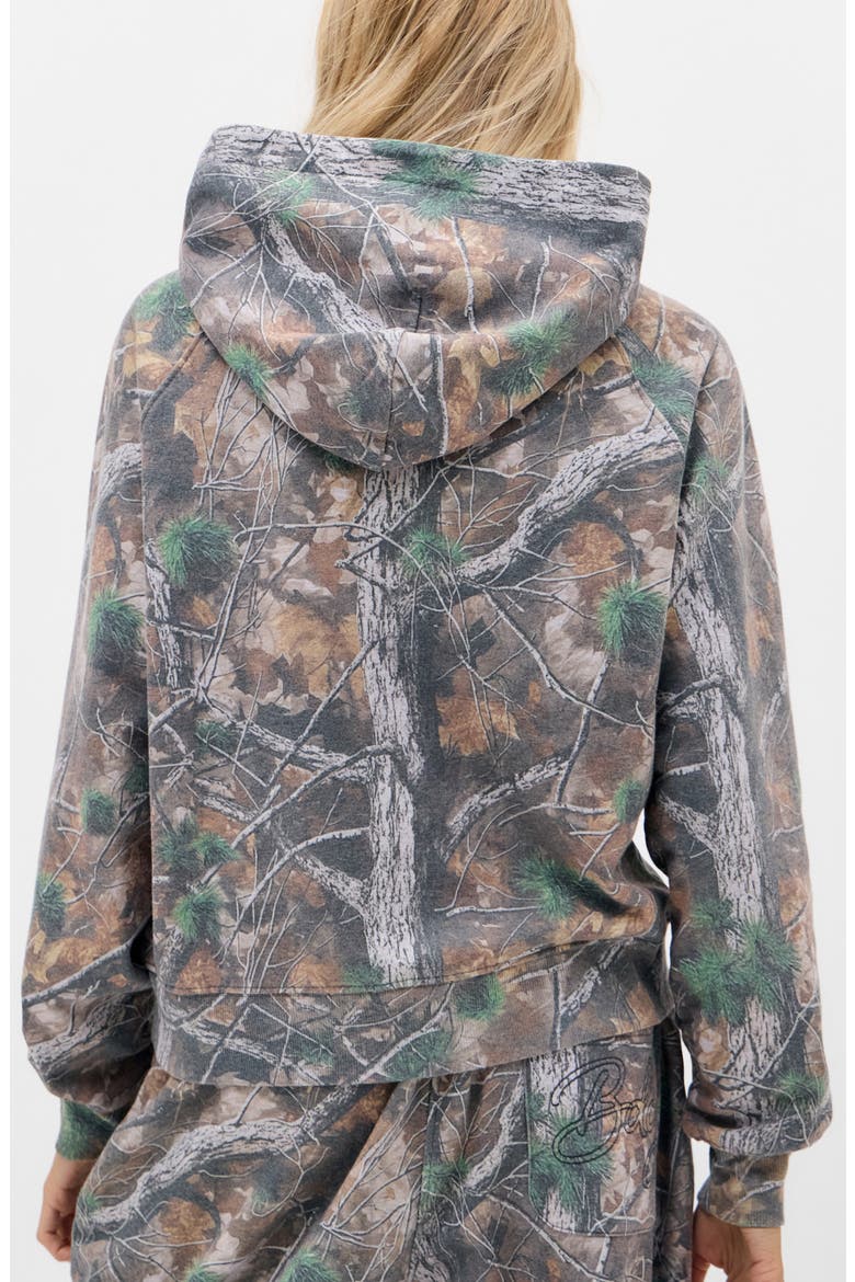 Oversize Camouflage Hoodie, Alternate, color, BROWN
