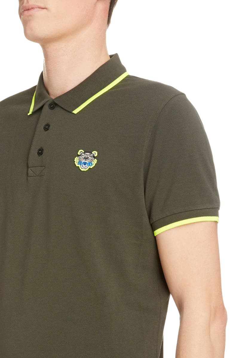 KENZO Marled Cotton Polo, Alternate, color, 