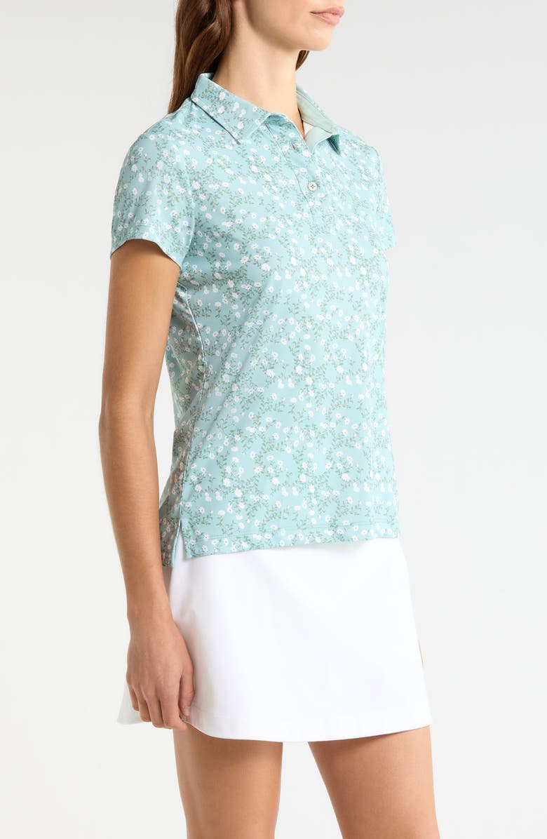 Swannies Georgia Print Golf Polo, Alternate, color, Surf