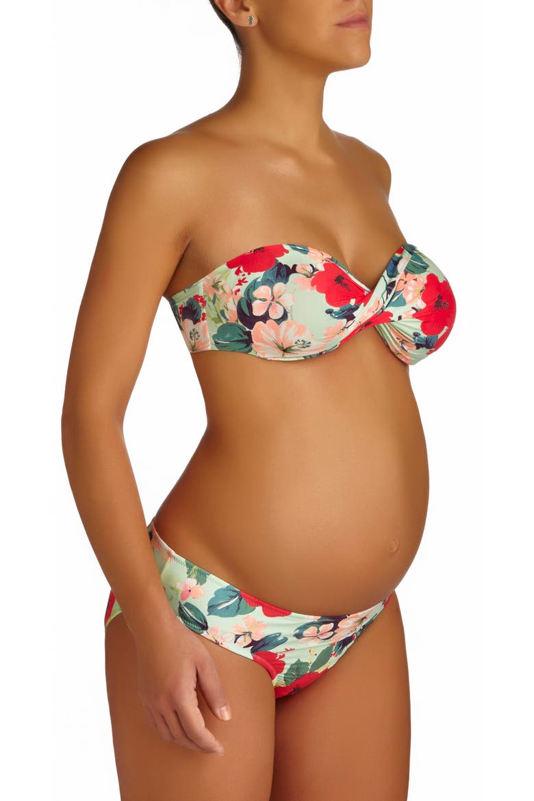 San Marino Floral Print Maternity Bikini, Main, color, MULTICOLOR